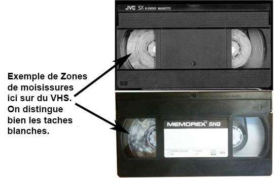 Cassette video illisibles, cassées ou abimees